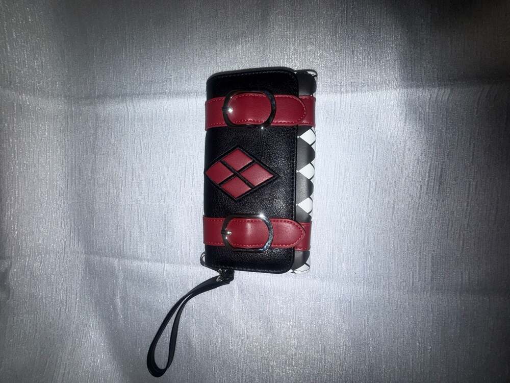 DC Comics Harley Quinn Double Buckle Flap Trifold Wallet